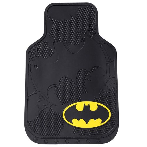  Plasticolor Batman Colored Bat Logo Shattered Superhero Cartoon Movie Character DC Comics Car Truck SUV Universal-Fit Front Seat Rubber Floor Mats - Pair