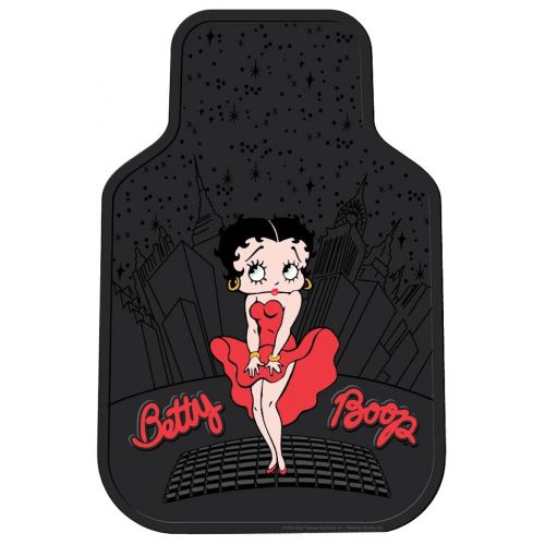  Plasticolor 001422R01 Universal-Fit Molded Betty Boop Skyline Front Floor Mat - Set of 2