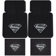 Superman DC Comics Silver Flake - Front & Rear Rubber Car Floor Mat Set by Plasticolor