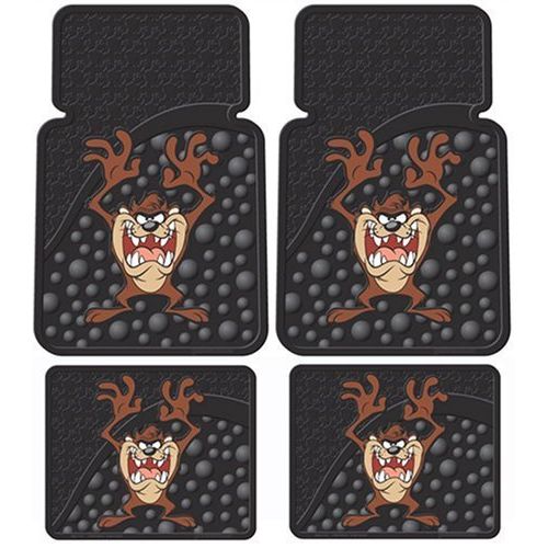  Plasticolor Tasmanian Devil Taz w/ Attitude 4 Pc Floor Mats Set