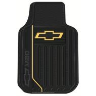 Plasticolor Chevy Chevrolet Gold Bowtie Logo Elite Series Front Seat Car Truck SUV Rubber Floor Mats