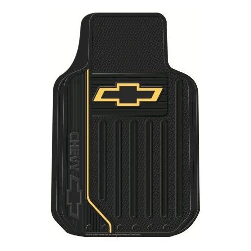  Plasticolor Chevy Chevrolet Gold Bowtie Logo Elite Series Front Seat Car Truck SUV Rubber Floor Mats