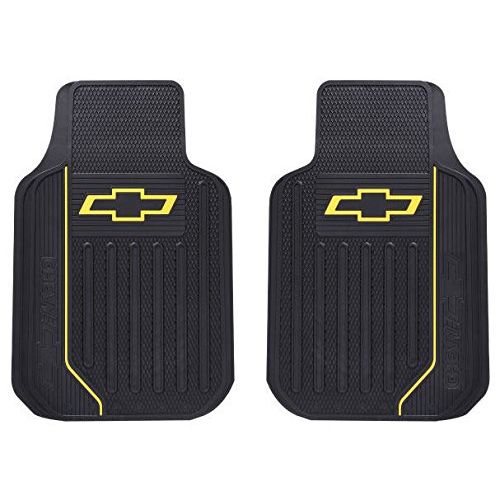  Plasticolor Chevy Chevrolet Gold Bowtie Logo Elite Series Front Seat Car Truck SUV Rubber Floor Mats