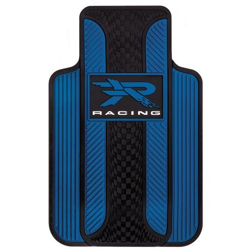  Plasticolor Blue R Racing Universal-Fit Molded Front Floor Mats - Set of 2