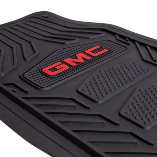  Plasticolor 001665R01 GMC Logo WeatherPro Heavy Duty Car Truck SUV Front and Rear 4 Piece Floor Mats