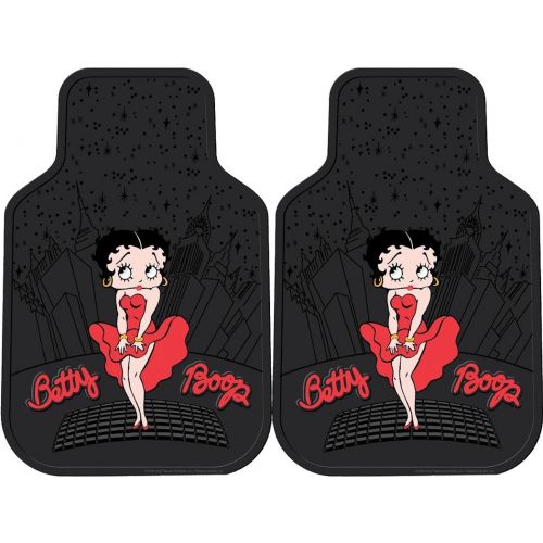  Plasticolor 4PC Front & Rear Rubber Floor Mats Set - Betty Boop - NY New York City Sky Line