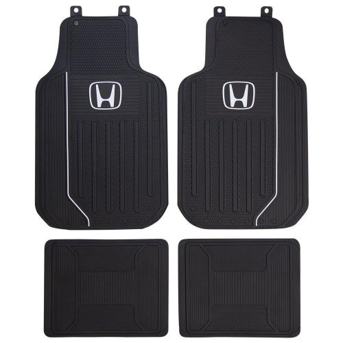  Plasticolor Honda Elite Logo 4 Piece Car Truck SUV Front & Rear Rubber Floor Mats Set