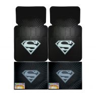 Plasticolor Superman DC Comics Silver Flake Front & Rear Rubber Car Floor Mat Set