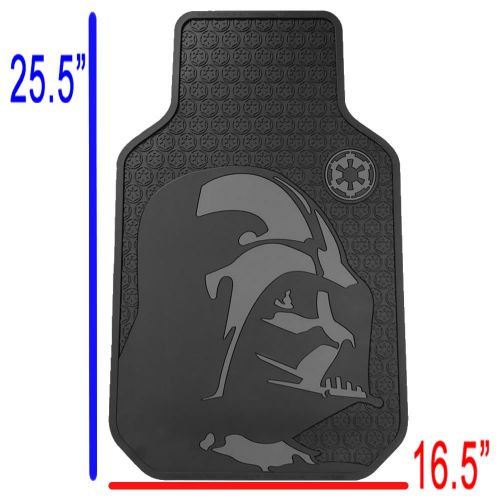  Plasticolor Star Wars Darth Vader with Galactic Empire Logo Car Truck SUV Front & Rear Seat Rubber Floor Mats - 4PC