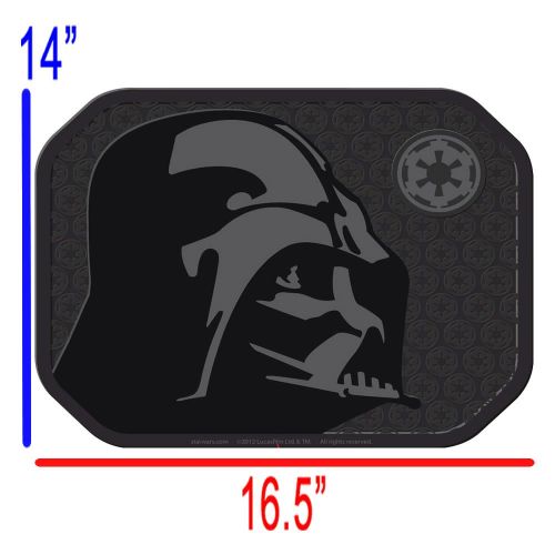  Plasticolor Star Wars Darth Vader with Galactic Empire Logo Car Truck SUV Front & Rear Seat Rubber Floor Mats - 4PC