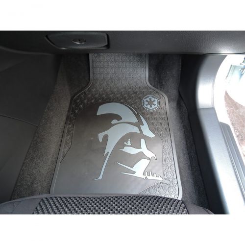  Plasticolor Star Wars Darth Vader with Galactic Empire Logo Car Truck SUV Front & Rear Seat Rubber Floor Mats - 4PC