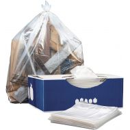 Plasticplace 55-60 gallon Trash Bags │ 1.5 Mil │ Clear Heavy Duty Garbage Can Liners │Rolls │ 38” x 58” (100Count) (packaging may vary)