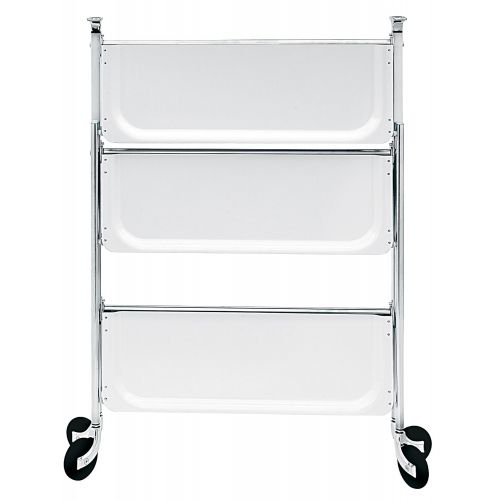  Platex Textable Trolley 3 Shelves Laminated White/Chrome