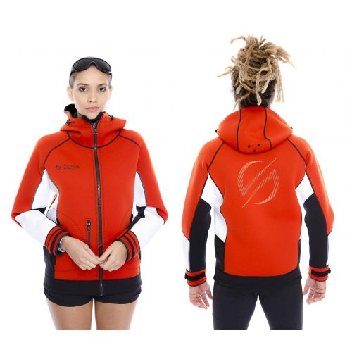  Platinum Sun Unisex PRO Neoprene Jacket Wetsuit Hoodie - Waterproof Wind Sailing Fishing Surf Jackets for Men and Women