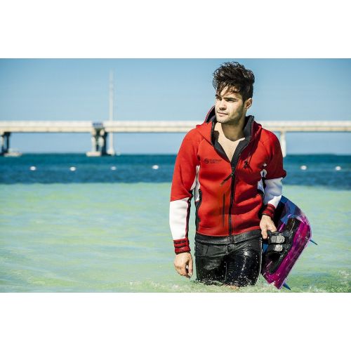  Platinum Sun Unisex PRO Neoprene Jacket Wetsuit Hoodie - Waterproof Wind Sailing Fishing Surf Jackets for Men and Women