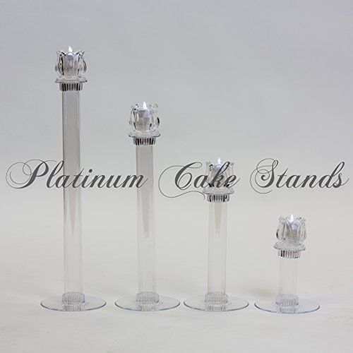  Platinumcakeware Cake Stand Glass Candle Votive Set 4 Tier (STYLE V132)