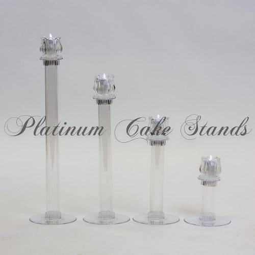  Platinumcakeware Cake Stand Glass Candle Votive Set 4 Tier (STYLE V132)