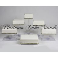 Platinumcakeware 6 TIER SQUARE CASCADE WEDDING CAKE STAND (STYLE SQ630)