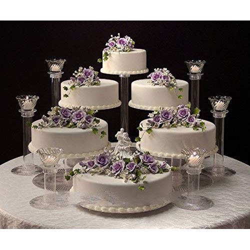  Platinumcakeware 6 Tier Clear Wedding Cascade Cupcake Cake Stand (STYLE R600)