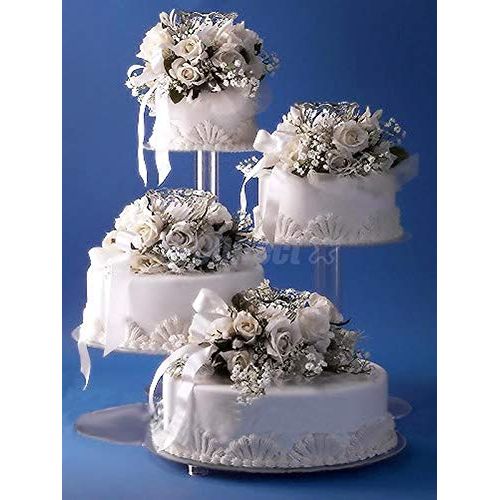  Platinumcakeware 4 Tier Clear Wedding Cupcake Cake Stand (STYLE 400-B)