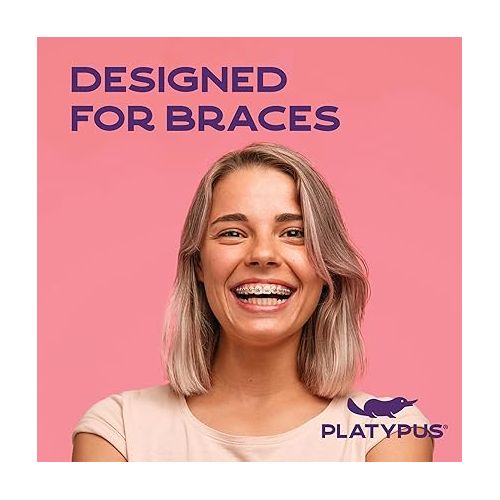  Platypus Orthodontic Flossers for Braces | Ortho Picks for Adults & Kids | Fits Under Arch Wire | Non-Damaging | Encourage Flossing Habits | Floss Teeth in Less Than Two Minutes | 40 Count (Pack of 1)