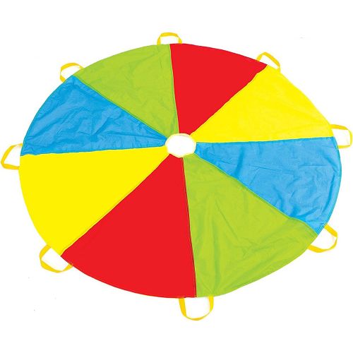  [아마존베스트]Play Platoon Play Parachute with Handles - 12 Foot with 16 Handles or 6 Foot with 8 Handles - New & Improved Design - Multicolored Parachute for Kids