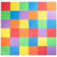 [아마존베스트]Non-Toxic Extra-Thick 36 Piece Children Play & Exercise Mat - Comfortable Cushiony Foam Floor Puzzle Mat, 6 Vibrant Colors for Kids & Toddlers