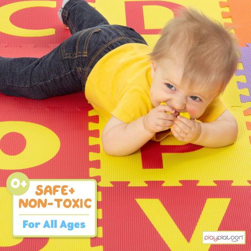  [아마존베스트]Non-Toxic 36 Piece ABC Foam Mat - Alphabet & Number Puzzle Play & Exercise Flooring Mat for Children & Toddlers