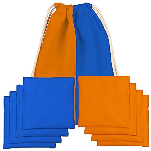  Play Platoon Corn Filled Cornhole Bags - Set of 8 Duck Cloth Bean Bags for Corn Hole Game - Regulation Size & Weight