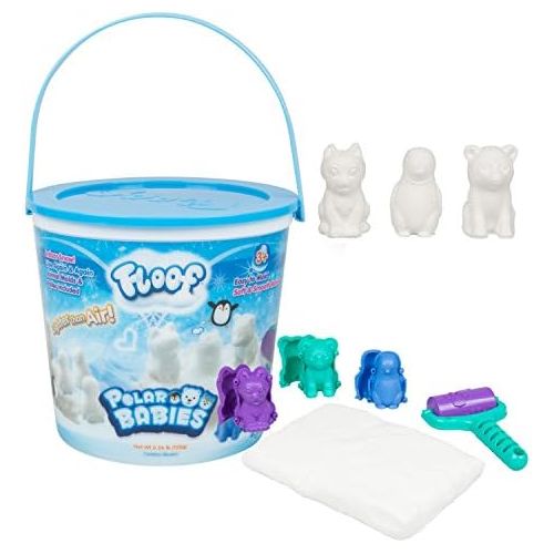  [아마존베스트]Play Visions 4602 Floof Modeling Clay - Reuseable Indoor Snow - Endless Creations with 3 Polar Baby Molds and Pawprint Roller