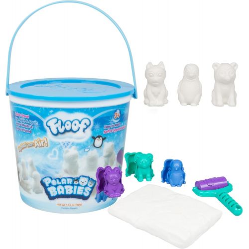  [아마존베스트]Play Visions 4602 Floof Modeling Clay - Reuseable Indoor Snow - Endless Creations with 3 Polar Baby Molds and Pawprint Roller