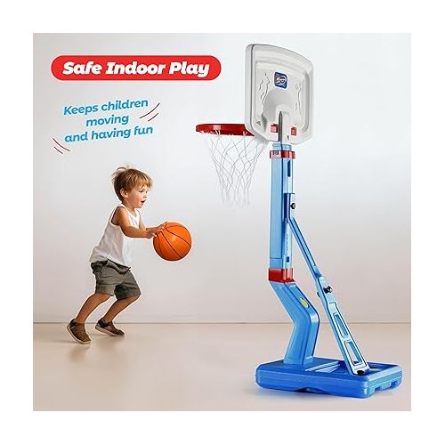  Play22 Toddler Basketball Hoop Indoor for Kids 1-3 - Height Adjustable Baby Basketball Hoop Set, 4 Balls & Pump, Boys & Girls Toddler Outdoor Toys for Ages 2-4 3-5, Outside Toys for Toddlers