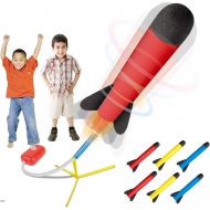 [아마존 핫딜] [아마존핫딜]Play22 Toy Rocket Launcher - Jump Rocket Set Includes 6 Rockets - Play Rocket Soars Up to 100 Feet - Missile Launcher Best Gift for Boys and Girls - Air Rocket Great for Outdoor Pl