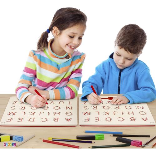  [아마존베스트]Magnetic Drawing Board - STEM Educational Learning ABC Letters Kids Drawing Board - Writing Board for Kids Erasable - Magnetic Doodle Board - Includes A Pen - Best Gift for Boys an