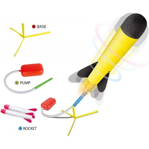  [아마존베스트]Play22 Toy Rocket Launcher - Jump Rocket Set Includes 6 Rockets - Play Rocket Soars Up to 100 Feet - Missile Launcher Best Gift for Boys and Girls - Air Rocket Great for Outdoor Pl