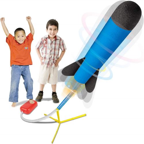  [아마존베스트]Play22 Toy Rocket Launcher - Jump Rocket Set Includes 6 Rockets - Play Rocket Soars Up to 100 Feet - Missile Launcher Best Gift for Boys and Girls - Air Rocket Great for Outdoor Pl