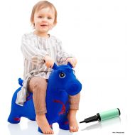 Play22 Horse Hopper Blue - Inflatable Horse Bouncer Free Pump Included - Bouncy Horse Toys for Kids & Toddler Riding Horse Toy Great for Indoor and Outdoor Toys Play - Best Gift fo