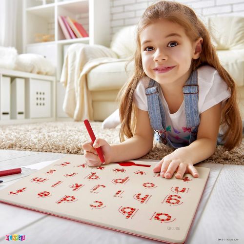  Play22 Magnetic Drawing Board - STEM Educational Learning ABC Letters Kids Drawing Board - Writing Board for Kids Erasable - Magnetic Doodle Board - Includes A Pen - Best Gift For