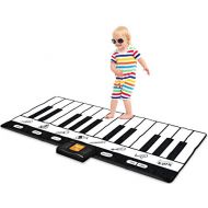 Play22 Keyboard Playmat 71 - 24 Keys Piano Play Mat - Piano Mat has Record, Playback, Demo, Play, Adjustable Vol. - Best Keyboard Piano Gift for Boys & Girls - Original