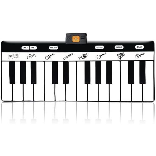  Play22 Keyboard Playmat 71 - 24 Keys Piano Play Mat - Piano Mat has Record, Playback, Demo, Play, Adjustable Vol. - Best Keyboard Piano Gift for Boys & Girls - Original