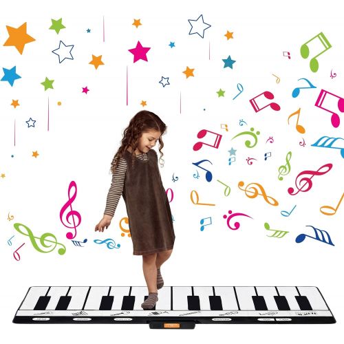  [아마존베스트]Play22 Keyboard Playmat 71 - 24 Keys Piano Play Mat - Piano Mat has Record, Playback, Demo, Play, Adjustable Vol. - Best Keyboard Piano Gift for Boys & Girls - Original