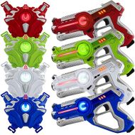 [아마존베스트]Play22 Laser Tag Sets Gun Vest - Infrared Laser Tag Set 4 Guns 4 Vests - Laser Tag Gun Toys for Indoor Outdoor - Laser Tag Game Set Best Gift Boys Girls  Original