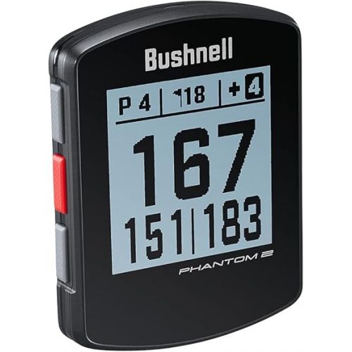  Bushnell Phantom 2 (Black) GPS Golf Handheld Power Bundle | with PlayBetter Portable Charger | Distance Rangefinder Device | Built-in Magnetic Mount, 38,000+ Courses, Accurate Distances