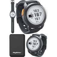 Bushnell iON Edge (Black) GPS Golf Watch - Power Bundle with PlayBetter Portable Charger & HD Tempered Glass - Touchscreen, Auto-Course, & Movable Pin - 38,000 Courses | Golfers Rangefinder Watch
