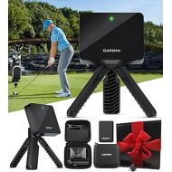 PlayBetter Garmin Approach R10 Portable Golf Launch Monitor & Simulator Gift Box Bundle - Great for Home, Outdoor & Indoor, Projector Compatible - Includes Portable Charger, Case, Tripod & Adapter