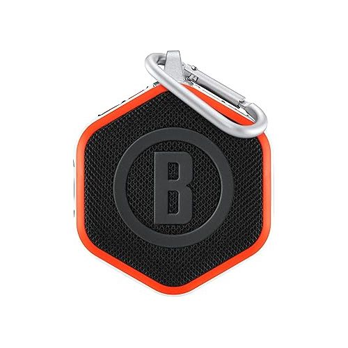  PlayBetter Bushnell Wingman Mini (Orange/White) Magnetic GPS Golf Speaker Bundle Portable Charger - Music & Audible Distances Bluetooth Speaker for Golf Cart - 36,000+ Courses