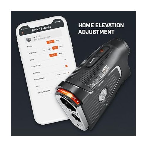  Bushnell Golf Pro X3+ Plus Golf Laser Rangefinder Gift Box Bundle - Slope-Switch, Dual Display, PinSeeker with Visual JOLT, Accurate Readings - Includes PlayBetter Microfiber Towel & Extra Battery