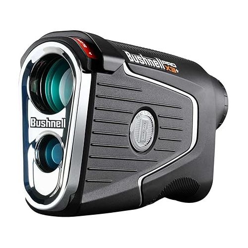  Bushnell Golf Pro X3+ Plus Golf Laser Rangefinder Gift Box Bundle - Slope-Switch, Dual Display, PinSeeker with Visual JOLT, Accurate Readings - Includes PlayBetter Microfiber Towel & Extra Battery