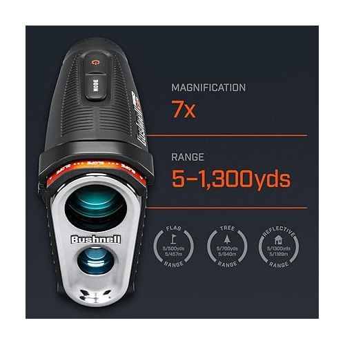  Bushnell Golf Pro X3+ Plus Golf Laser Rangefinder Bundle - Slope-Switch, Dual Display, PinSeeker with Visual JOLT, Accurate Readings - Includes PlayBetter Microfiber Towel & Extra Battery
