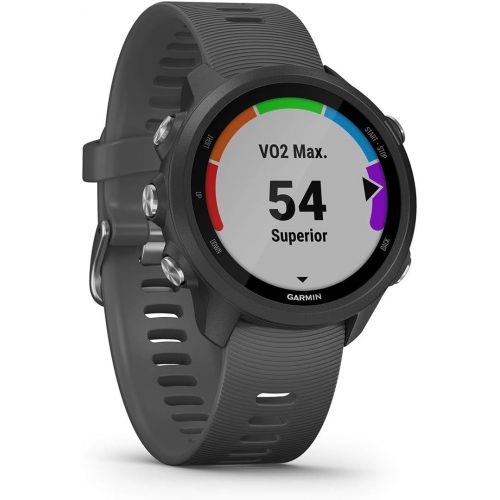  Garmin Forerunner 245 (Slate Gray) GPS Running Watch Power Bundle with PlayBetter Portable Charger & Tempered Glass (x2) Workouts, Training Status, Heart Rate Running Smartwatch 01